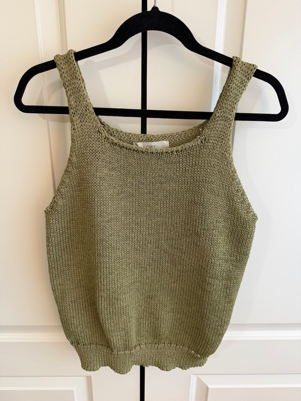 LOFT Olive Green Knit Tank NWOT